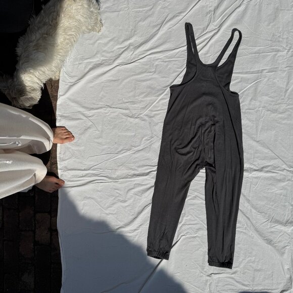 For Days Wear Wrecklessly Organic Cotton Relaxing Romper Sz Sm Charcoal - Picture 5 of 5